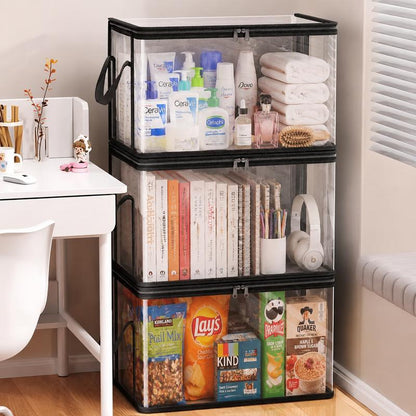 ⏳LAST DAY BUY 3 GET 2 FREE!!💕Aras™ Transparent Storage Bag – Large, Dust & Moisture-Proof with Handle✨
