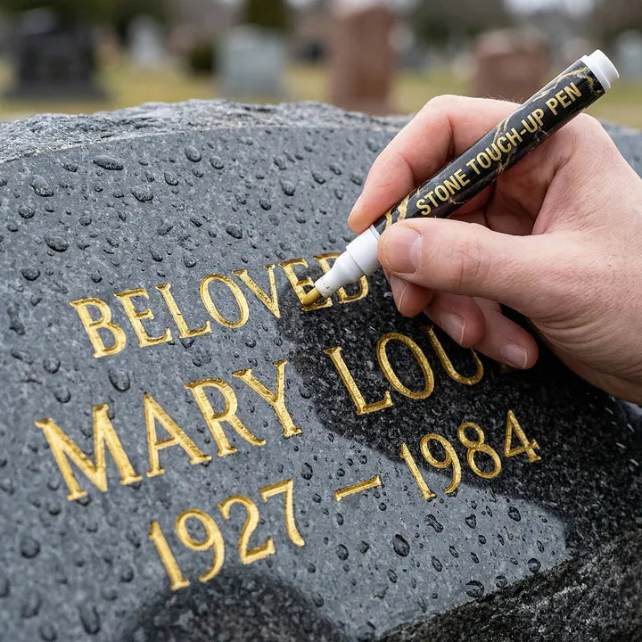 🥳 2026 HOT SALE 🥳 💖 50% OFF! Aras™ Permanent Golden Tombstone Marker – Premium Shine, No Mess!