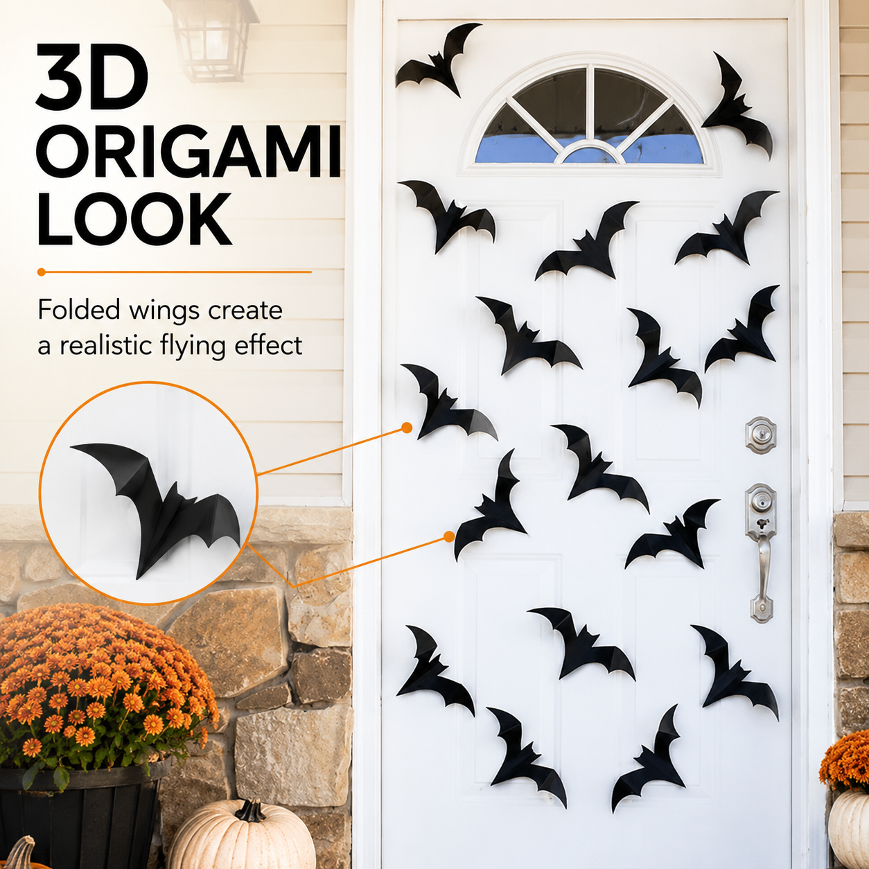 Glowing 3D Halloween Bat Decor 🦇🎃Give Trick-or-Treaters an Unforgettable Halloween