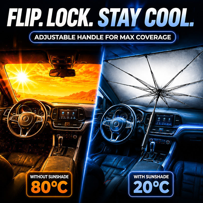 🔥Last Day 50% OFF - 2026 Upgraded Car Windshield Sun Shade Umbrella (offer)