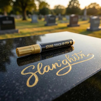 🥳 2026 HOT SALE 🥳 💖 50% OFF! Aras™ Permanent Golden Tombstone Marker – Premium Shine, No Mess!