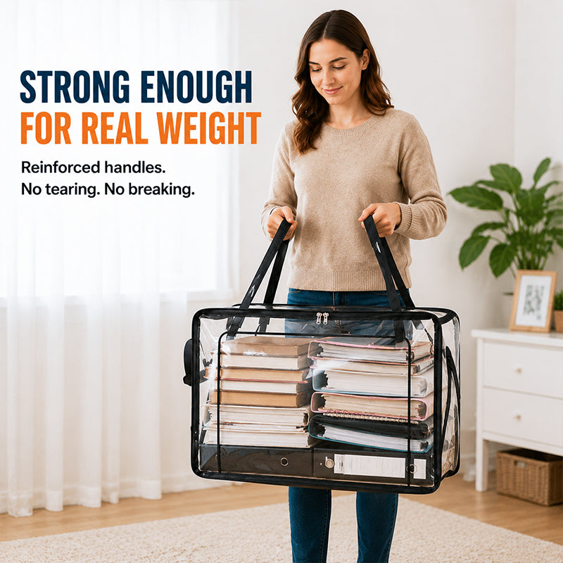 ⏰🔥LIMITED TIME 50% OFF! 🏠 Transparent Large-Capacity Dustproof & Moisture-Proof Storage Bag – Perfect for Clothes, Toys, Books & More ✨ (Offer)