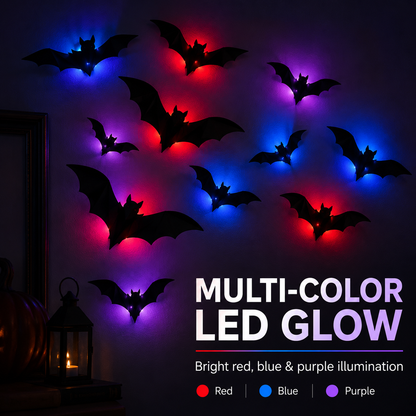 Glowing 3D Halloween Bat Decor 🦇🎃Give Trick-or-Treaters an Unforgettable Halloween