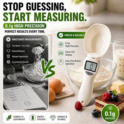 Digital Kitchen Scale 500g - Precision 0.1g for Baking & Coffee