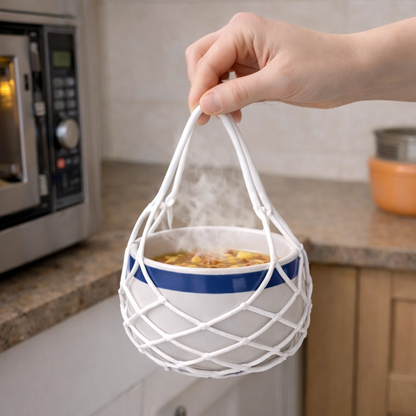 Aras™ 2-in-1 Zero-Aras™ Silicone Mesh Bag & Heat-Resistant Trivet Mat for Hot Bowls (Offer)