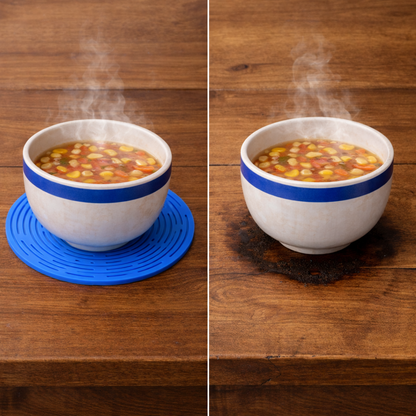 Aras™ 2-in-1 Zero-Aras™ Silicone Mesh Bag & Heat-Resistant Trivet Mat for Hot Bowls (Offer)