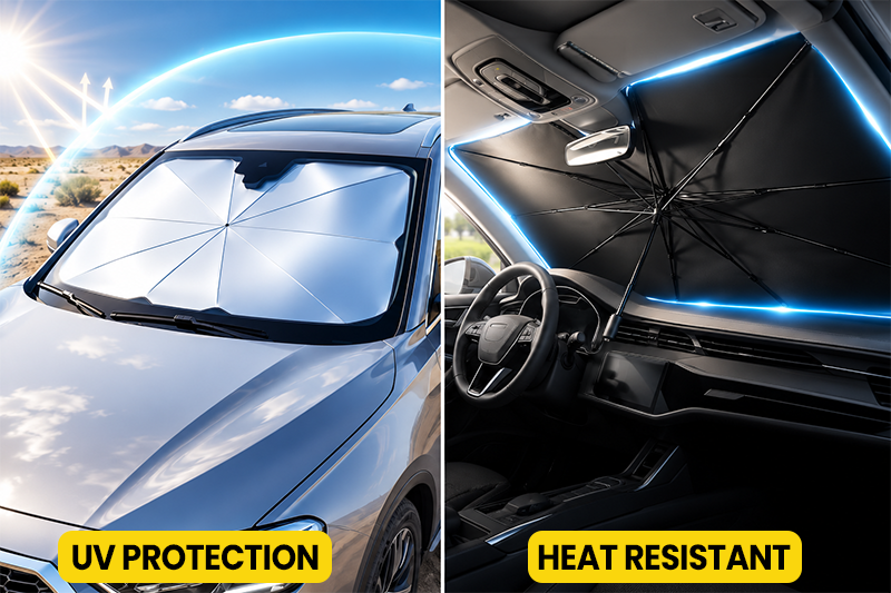 🔥Last Day 50% OFF - 2026 Upgraded Car Windshield Sun Shade Umbrella (offer)
