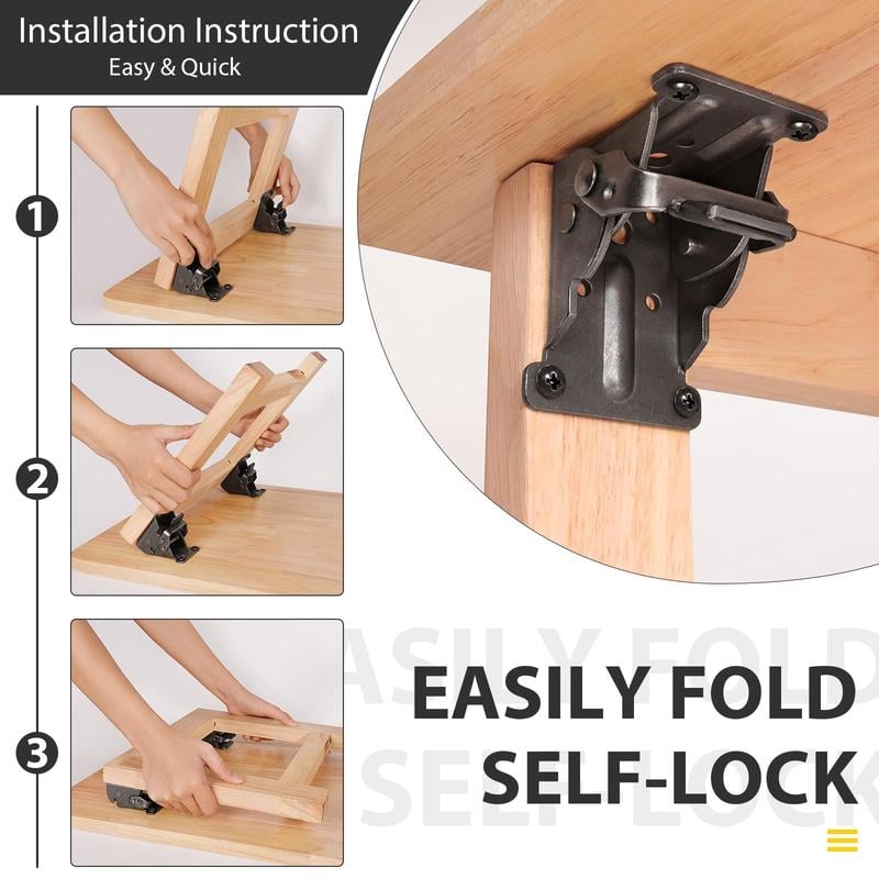 🔥 50% OFF! Aras™ Self-Locking Folding Hinges – Turn Any Table Foldable in Minutes (Offer)