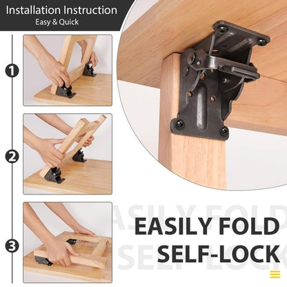 🔥 50% OFF! Aras™ Self-Locking Folding Hinges – Turn Any Table Foldable in Minutes (Offer)