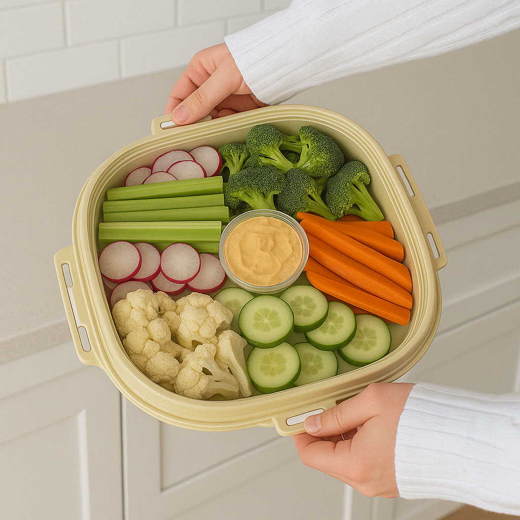 🥳2026 HOT SALE🥳💕 50% OFF! Portable Snack Tray – Fresh, Organized & Spill-Proof Snacks Anywhere 🥕✨ (Offer)