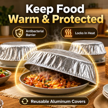 🍲Last Day Sale 50% OFF🔥 Home dining table & food container aluminum foil heat-retaining cover