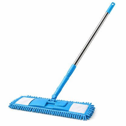 Aras™ Detachable Coral Fleece Flat Mop with Stainless Steel Handle