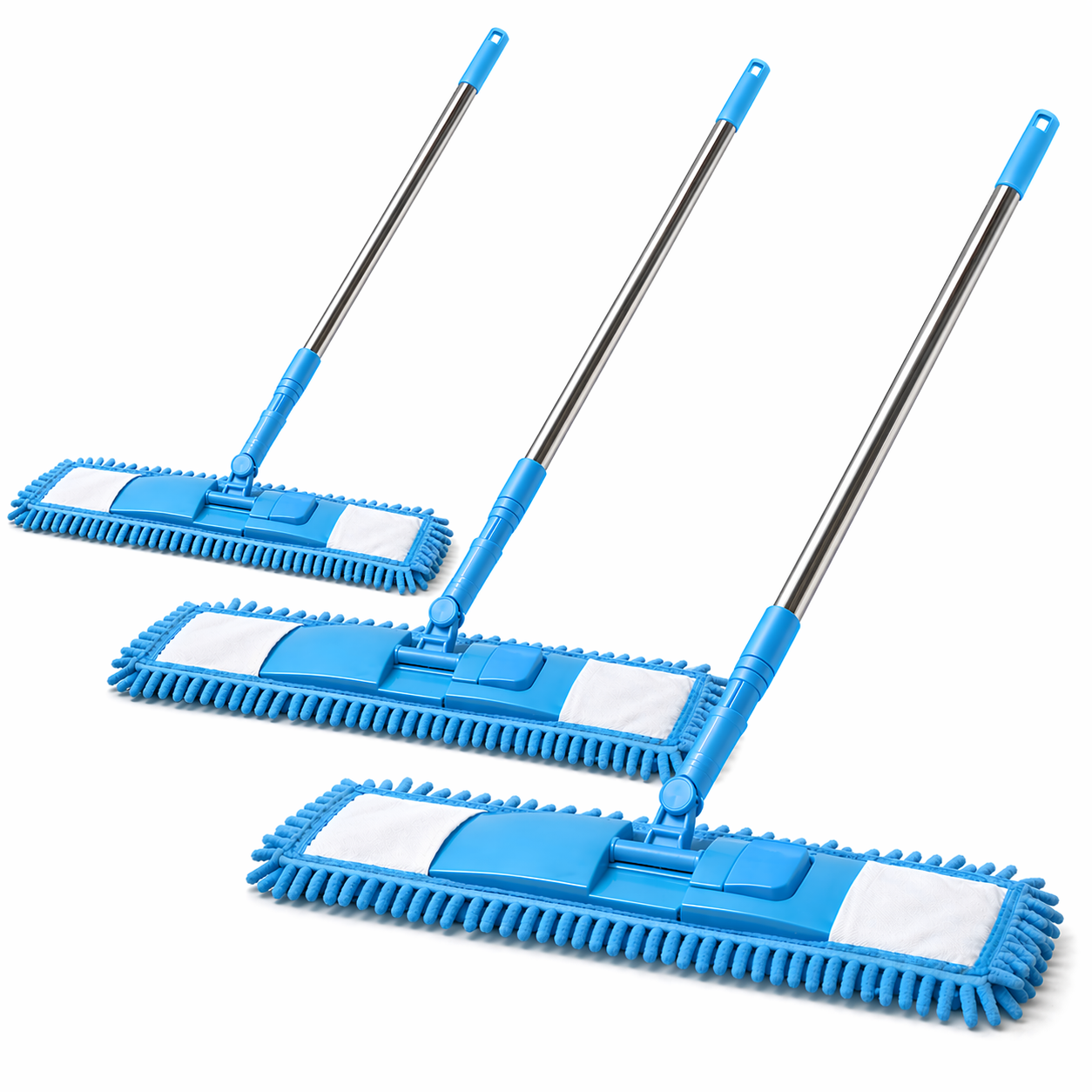 Aras™ Detachable Coral Fleece Flat Mop with Stainless Steel Handle