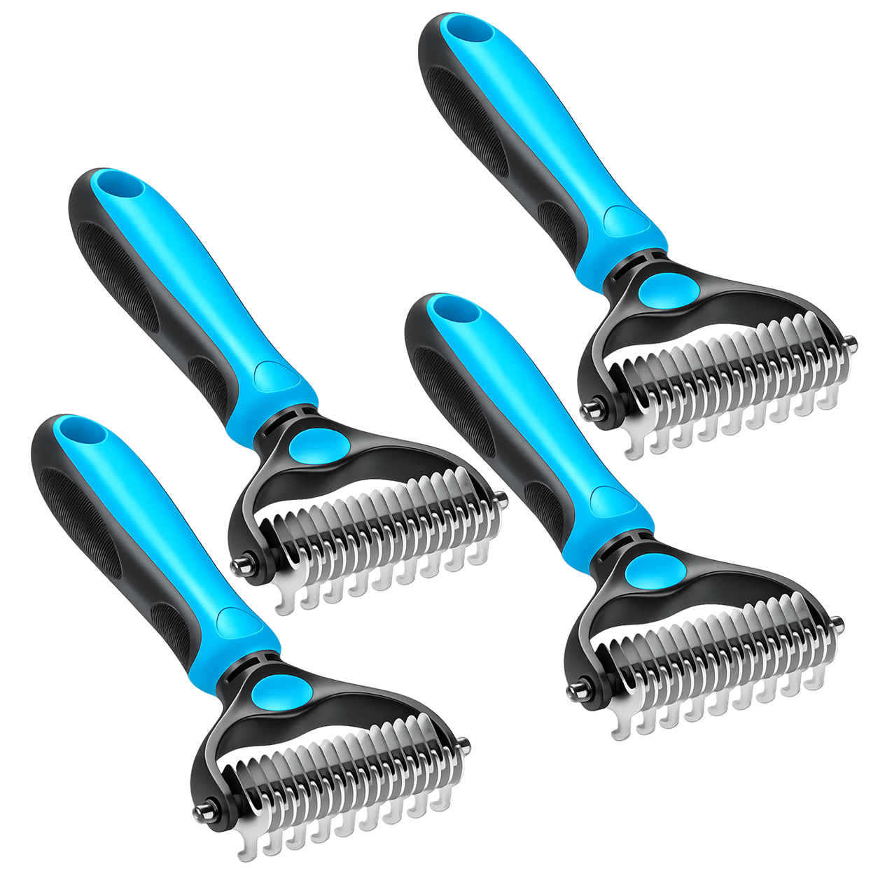 Aras™ Professional Double-Sided Pet Grooming Rake ✨ Undercoat Deshedding Tool for Dogs & Cats 🐶🐱