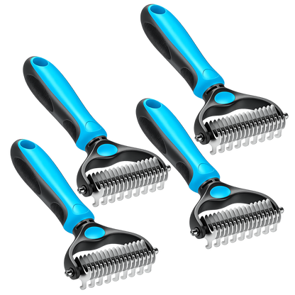 Aras™ Professional Double-Sided Pet Grooming Rake ✨ Undercoat Deshedding Tool for Dogs & Cats 🐶🐱