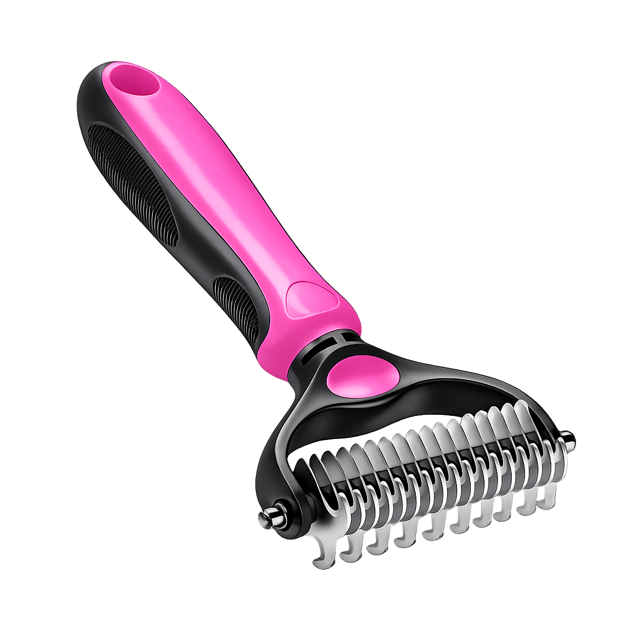 Aras™ Professional Double-Sided Pet Grooming Rake ✨ Undercoat Deshedding Tool for Dogs & Cats 🐶🐱