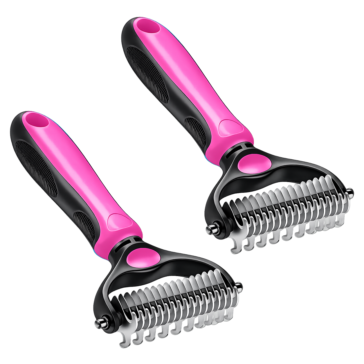Aras™ Professional Double-Sided Pet Grooming Rake ✨ Undercoat Deshedding Tool for Dogs & Cats 🐶🐱