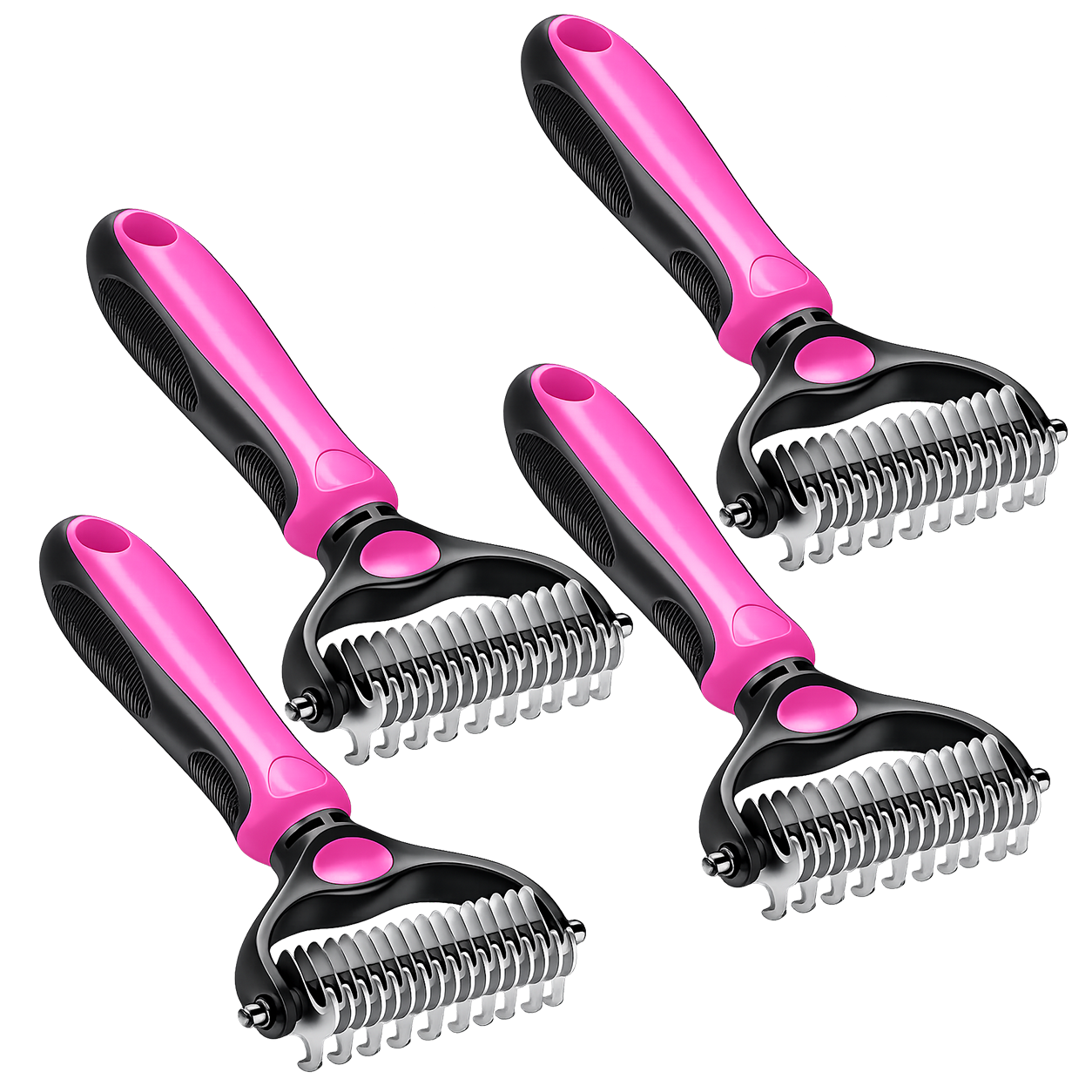 Aras™ Professional Double-Sided Pet Grooming Rake ✨ Undercoat Deshedding Tool for Dogs & Cats 🐶🐱