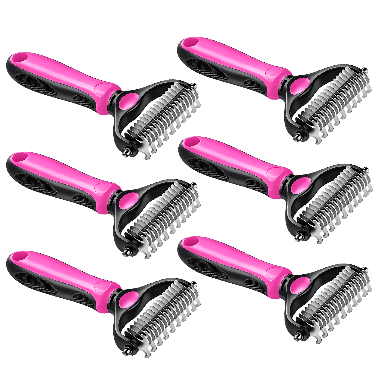 Aras™ Professional Double-Sided Pet Grooming Rake ✨ Undercoat Deshedding Tool for Dogs & Cats 🐶🐱