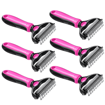 Aras™ Professional Double-Sided Pet Grooming Rake ✨ Undercoat Deshedding Tool for Dogs & Cats 🐶🐱