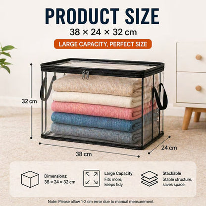 ⏰🔥LIMITED TIME 50% OFF! 🏠 Transparent Large-Capacity Dustproof & Moisture-Proof Storage Bag – Perfect for Clothes, Toys, Books & More ✨ (Offer)