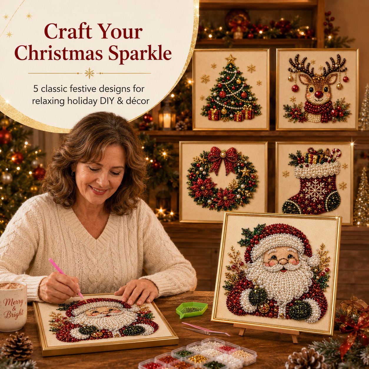 💎DIY Christmas Pearl Art Kit 🎁 Made By You. Remembered By Them.