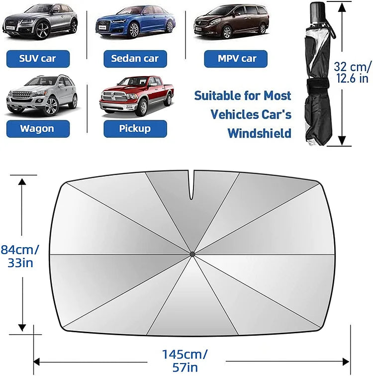🔥🔥Last Day 50% OFF - 2026 Upgraded Car Windshield Sun Shade Umbrella