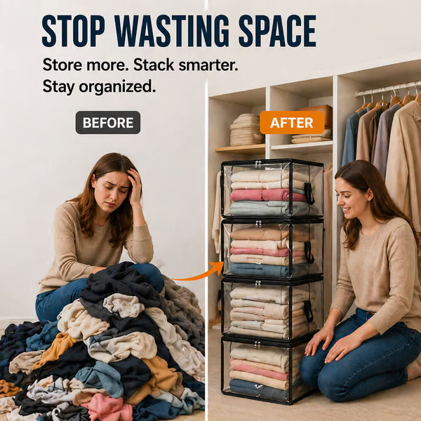 ⏰🔥LIMITED TIME 50% OFF! 🏠 Transparent Large-Capacity Dustproof & Moisture-Proof Storage Bag – Perfect for Clothes, Toys, Books & More ✨ (Offer)