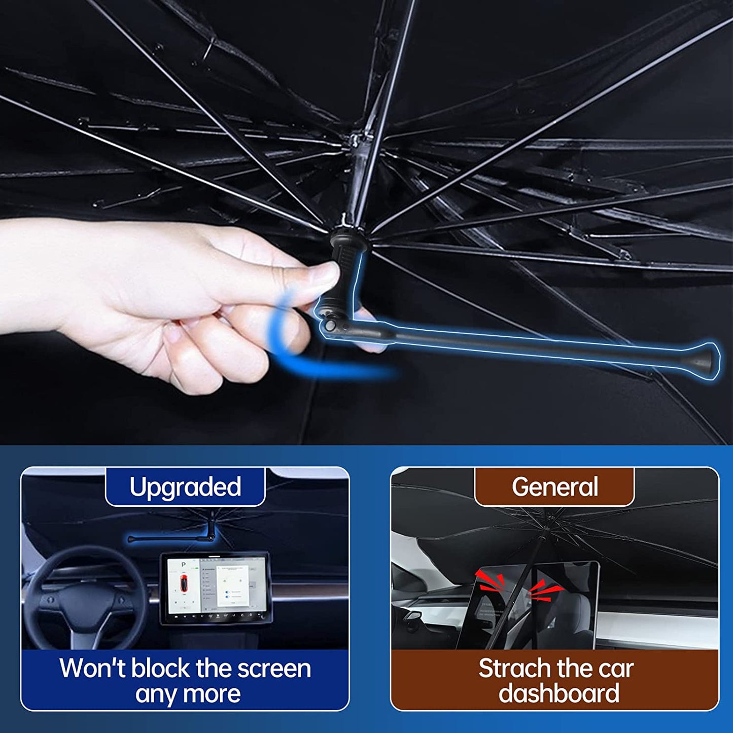 🔥🔥Last Day 50% OFF - 2026 Upgraded Car Windshield Sun Shade Umbrella