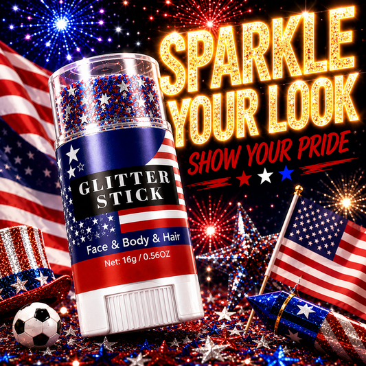 Aras™ 3-in-1 Patriotic Glow😍✨Red, White & Blue Glitter Body Stick