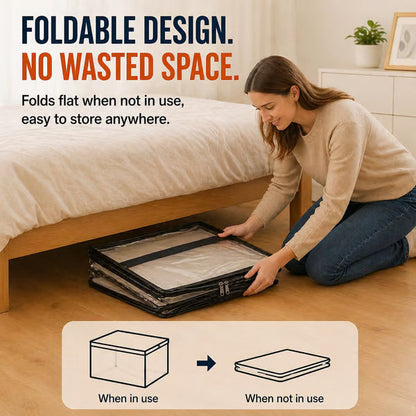 ⏰🔥LIMITED TIME 50% OFF! 🏠 Transparent Large-Capacity Dustproof & Moisture-Proof Storage Bag – Perfect for Clothes, Toys, Books & More ✨ (Offer)