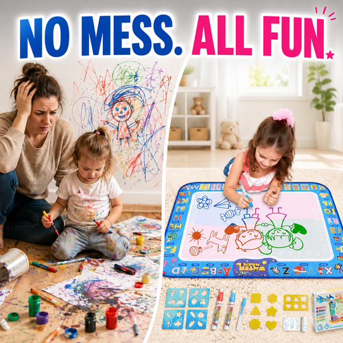 🔥Last Day Promotion 50% OFF - Water Doodle Mat ,Aqua Painting Drawing Mat Mess Free Learning Toy Mat（offer）