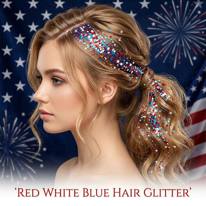 Aras™ 3-in-1 Patriotic Glow😍✨Red, White & Blue Glitter Body Stick (Offer)