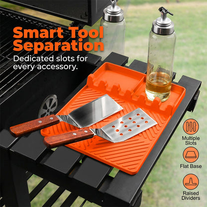 50% OFF Today - Aras™ Heat-Resistant Grill Shelf Organizer 🔥🧽