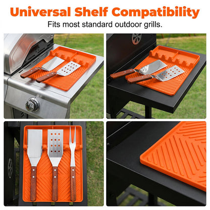 50% OFF Today - Aras™ Heat-Resistant Grill Shelf Organizer 🔥🧽