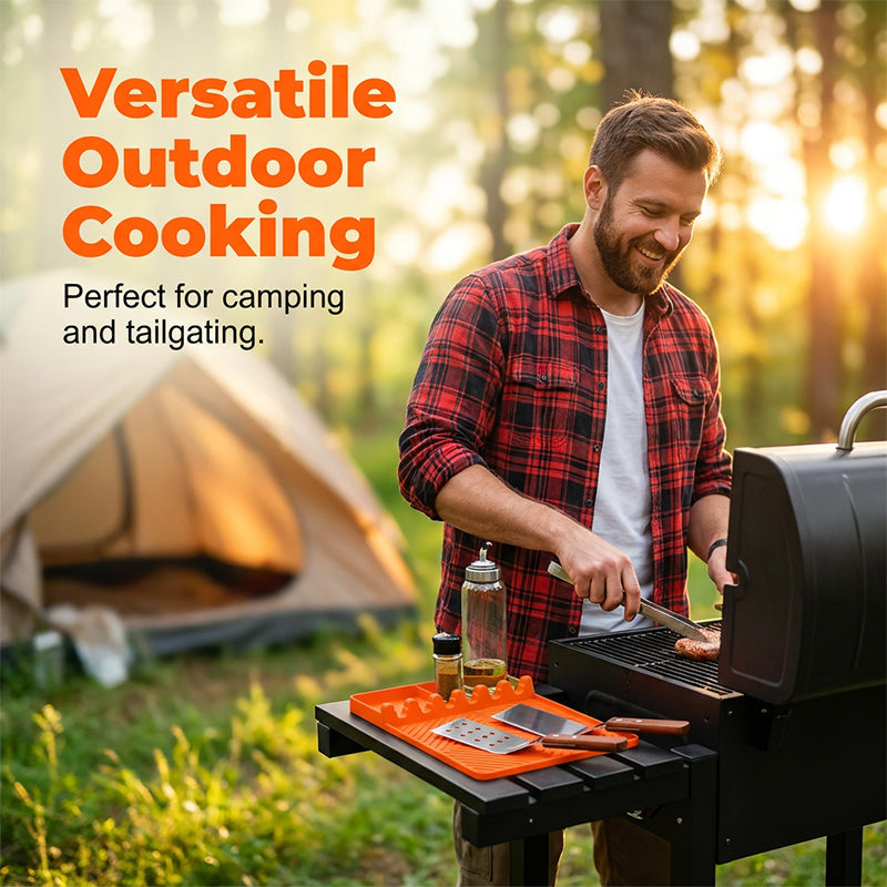50% OFF Today - Aras™ Heat-Resistant Grill Shelf Organizer 🔥🧽